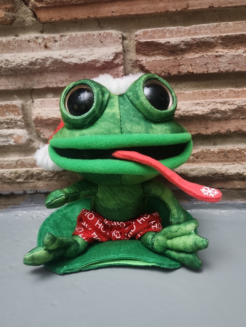 Vintage 90s American Greetings Santa Frog Gift Card Holder Plush Collectible 🎄